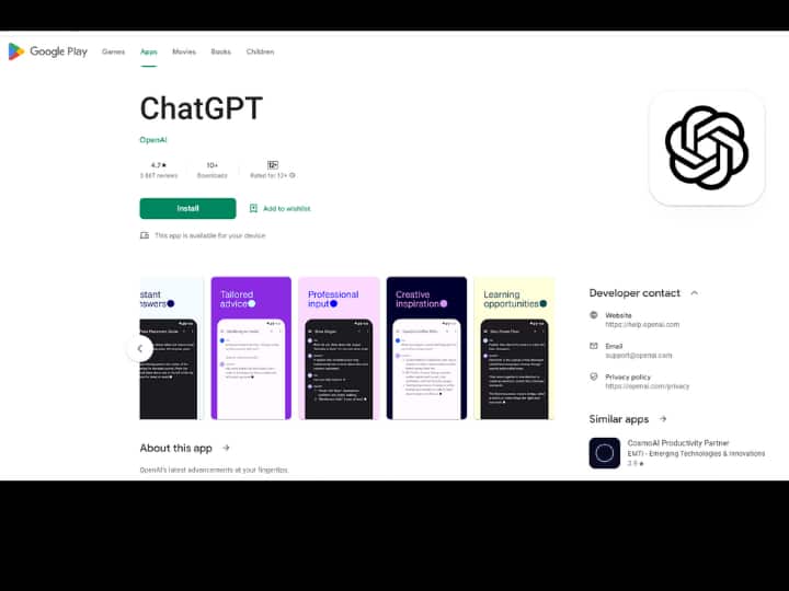 OpenAI Launched ChatGPT App For Android In India Here Is How You Can Download