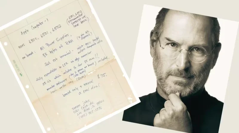 Handwritten Apple 1 Computer Ad by Steve Jobs Sold for Over One Crore in Value